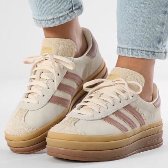 adidas Shoes - adidas Gazelle Bold Cream White / Warm Clay / Sand Strata
